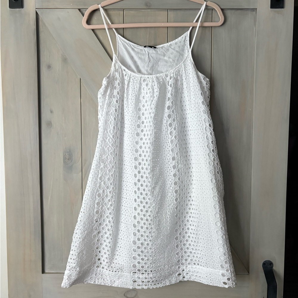 Talbots White Eyelet Mini Dress